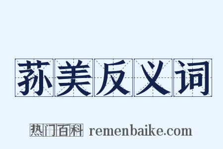 荪美反义词是什么意思的图片